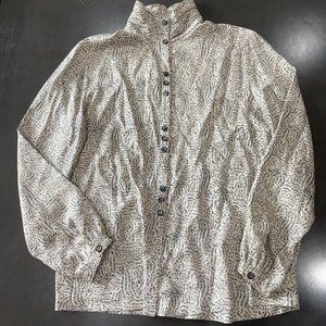 Vintage Galinda Silk Button Down Long Sleeve